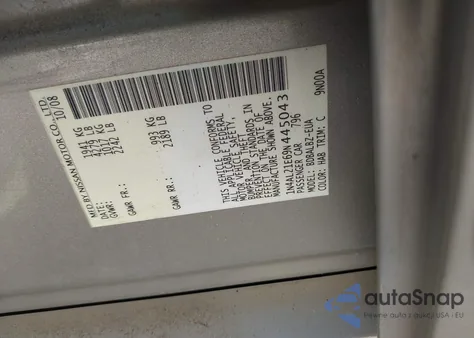 2009 Nissan Altima 2.5 S from USA, damaged, VIN 1N4AL21E69N445043